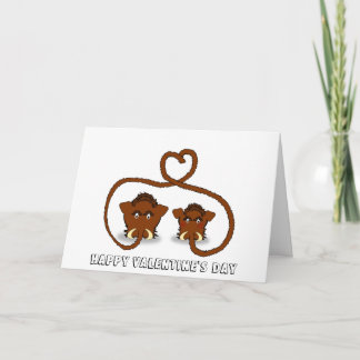 Carte de Saint-Valentin de mammouth laineux