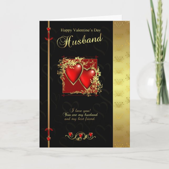 Carte de Saint-Valentin de mari - le D heureux de (Devant)