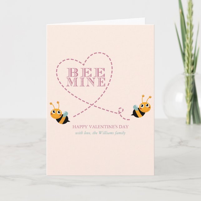 Carte de Saint-Valentin de mine d'abeille (Devant)