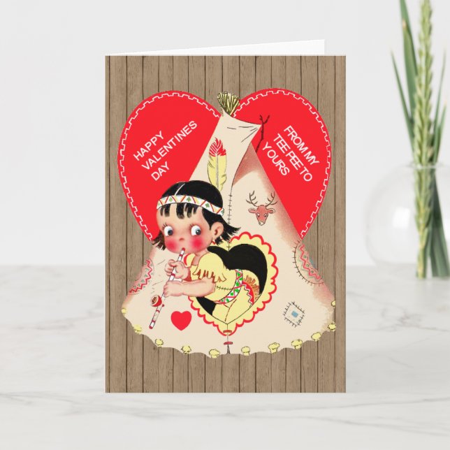 Carte de Saint-Valentin de Natif américain (Devant)
