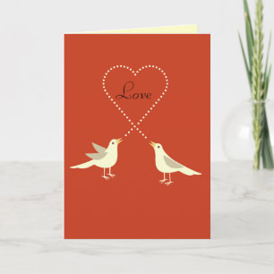 Carte de Saint-Valentin de perruches