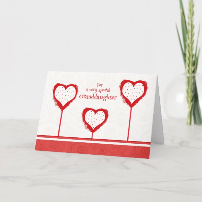 Carte de Saint-Valentin de petite-fille (Devant)