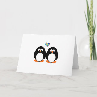 Carte de Saint-Valentin de pingouin
