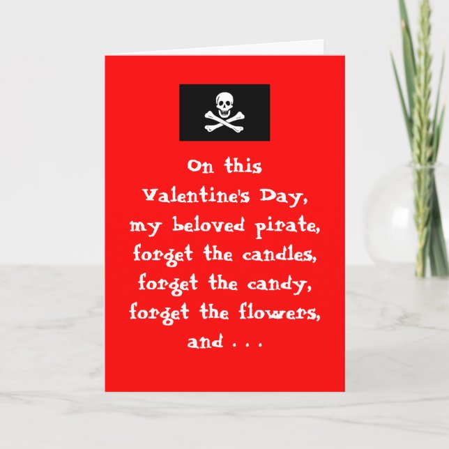 Carte de Saint-Valentin de pirate - Party ! (Devant)