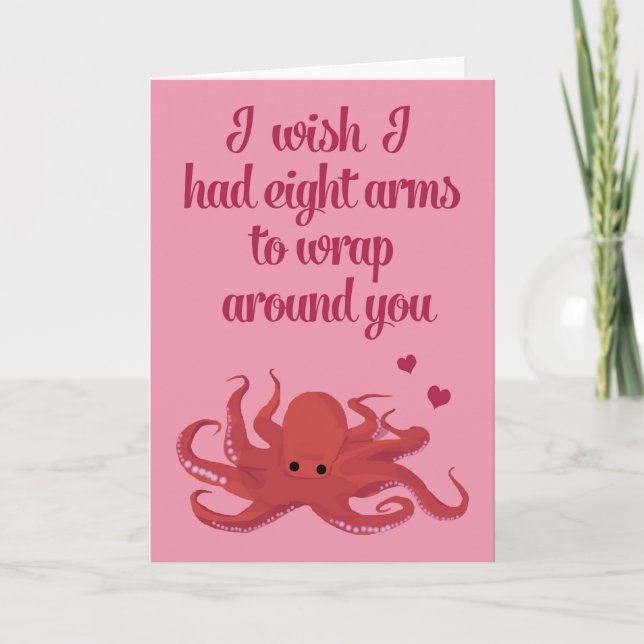 Carte de Saint-Valentin de poulpe (Devant)