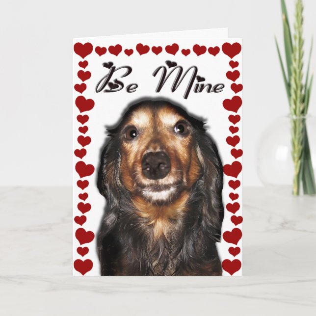 Carte de Saint-Valentin de teckel (Devant)