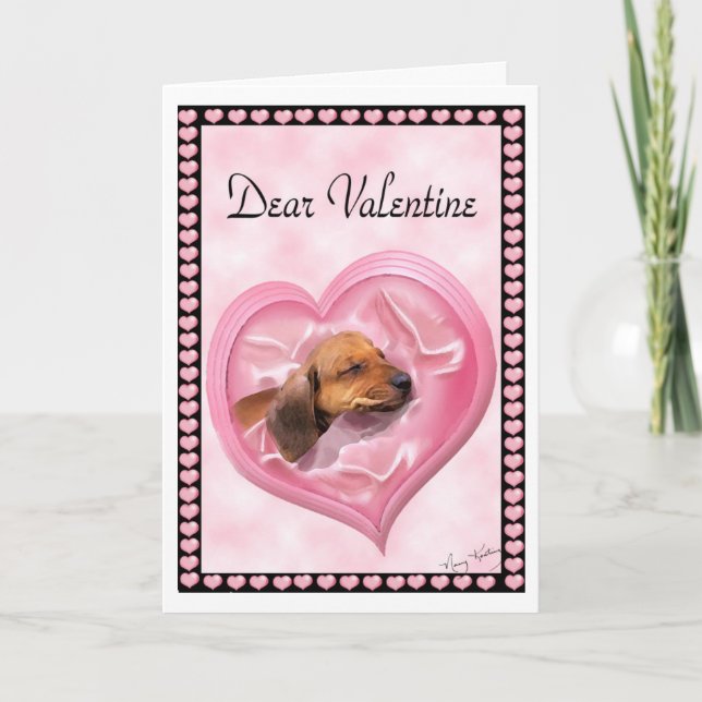 Carte de Saint-Valentin de teckel (Devant)