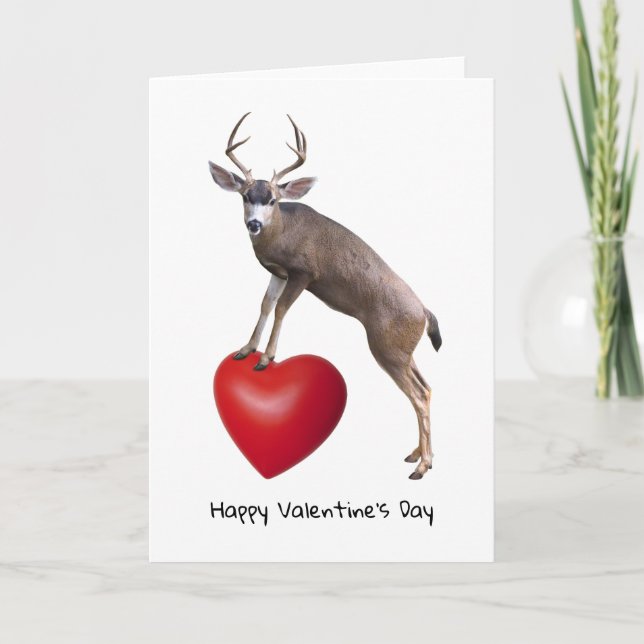 Carte de Saint-Valentin Deer Heart (Devant)