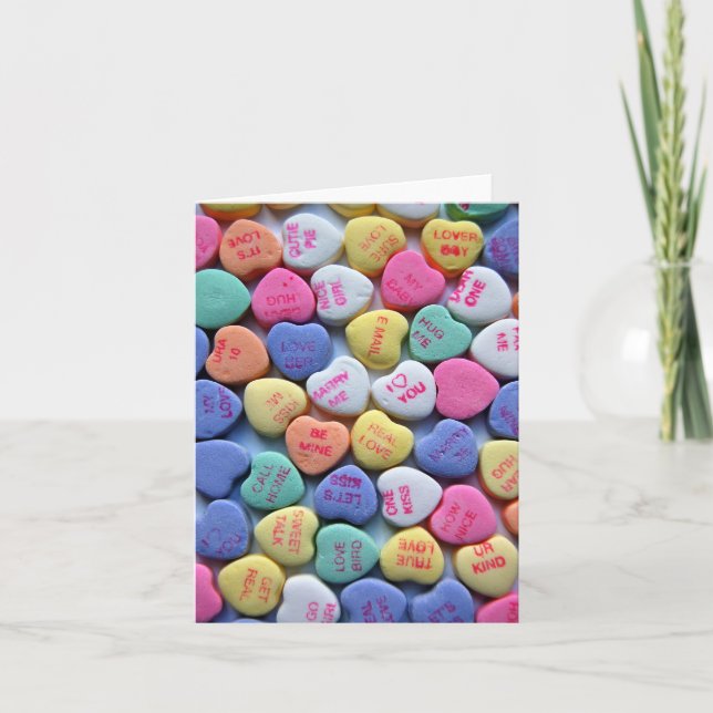 Carte de Saint-Valentin d'énonciations de sucrerie (Devant)