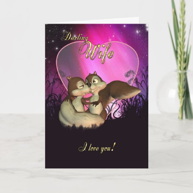 Carte de Saint-Valentin d'épouse avec les (Devant)