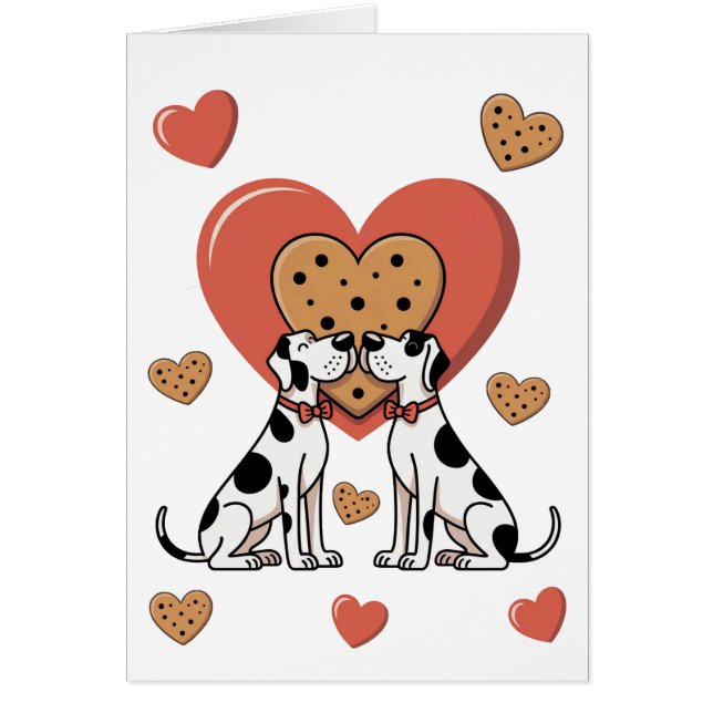 Carte de Saint-Valentin des Dogues allemands (Devant)
