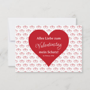 Carte de Saint-Valentin : deux cœurs rouges -