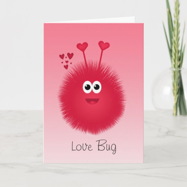 Carte de Saint-Valentin d'insecte d'amour (Devant)