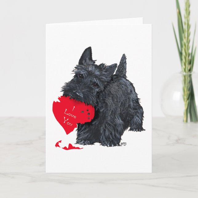 Carte de Saint-Valentin écossaise Joueuse (Devant)