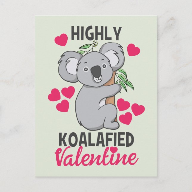 Carte de Saint-Valentin hautement Koalafied (Devant)