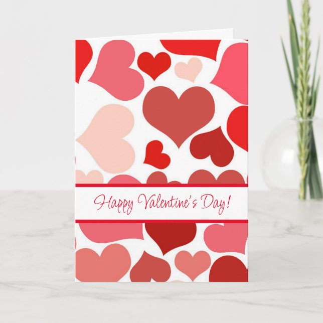 Carte de Saint-Valentin Joyeuse Fête des Amoureux  (Devant)