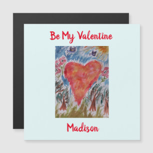 Carte de Saint-Valentin magnétique au coeur de la