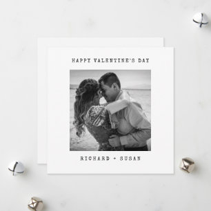 Carte de Saint-Valentin minimaliste avec photo