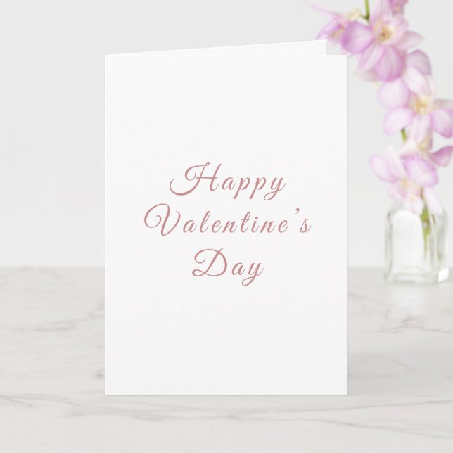 Carte de Saint-Valentin minimaliste | Personnalisé (Orchidée)