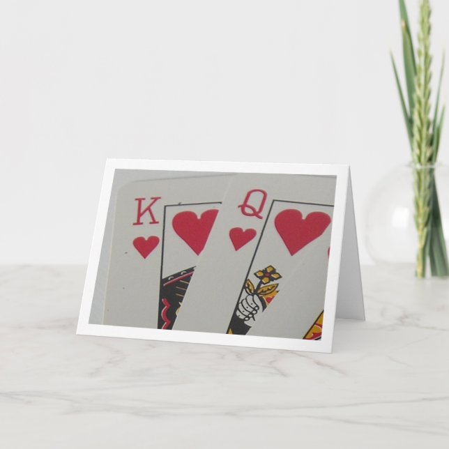 Carte de Saint Valentin ou d'amour du roi et de la (Devant)