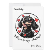 Carte de Saint Valentin personnalisable avec Dachs