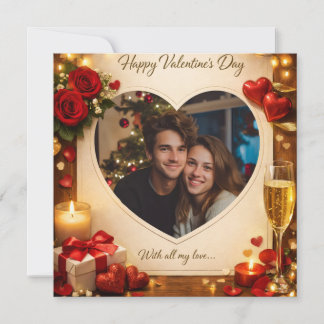 Carte de Saint-Valentin personnalisée avec votre p