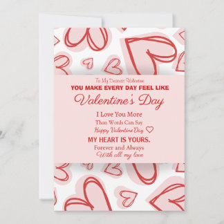 Carte de Saint-Valentin personnalisée romantique