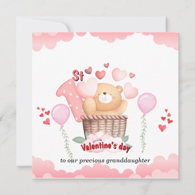 Carte de Saint-Valentin pour bébé pour sa première (Devant)