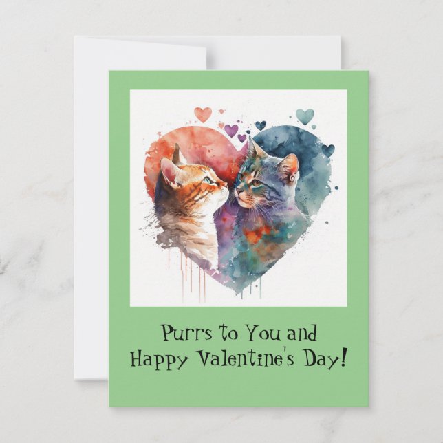 Carte de Saint-Valentin pour chats (Devant)