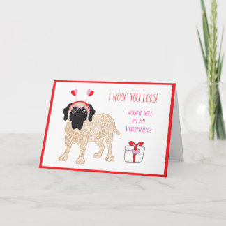 Carte de Saint-Valentin pour chien