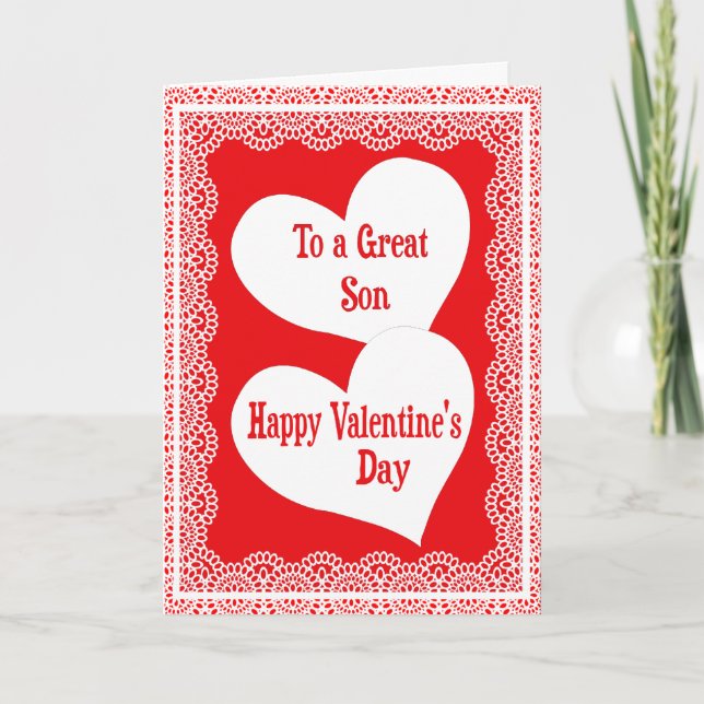 Carte de Saint-Valentin pour le fils (Devant)