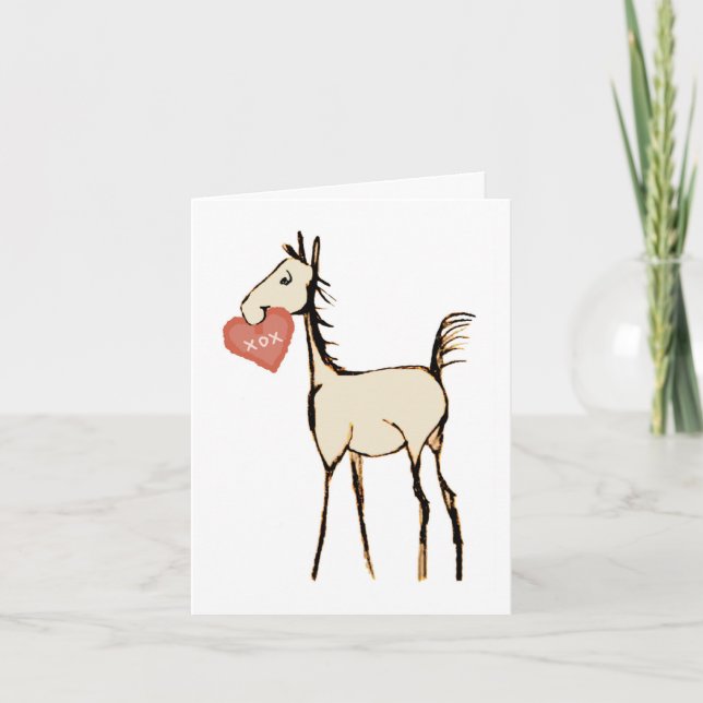 Carte de Saint-Valentin pour le meilleur poulain d (Devant)