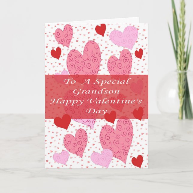 Carte de Saint-Valentin pour le petit-fils (Devant)