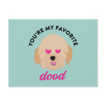 Carte de Saint Valentin Puppy Goldendoodle
