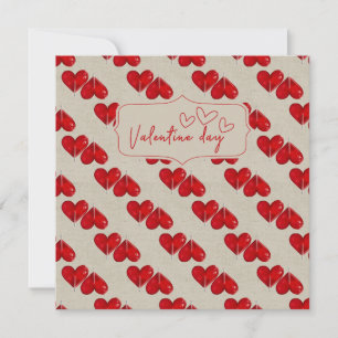 Carte de Saint-Valentin romantique Motif de cœur