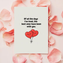 Carte de Saint-Valentin romantique pour couple en