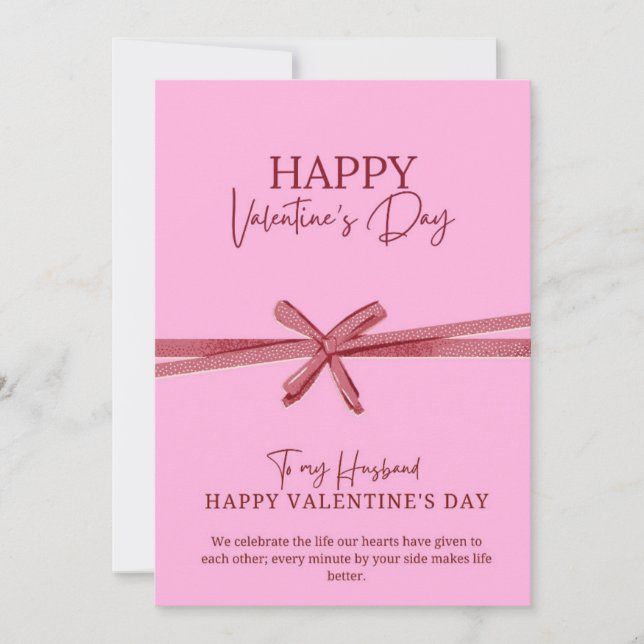 Carte de Saint-Valentin rose Joyeuse (Devant)