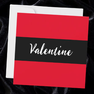 Carte de Saint Valentin simple et moderne Red Vale