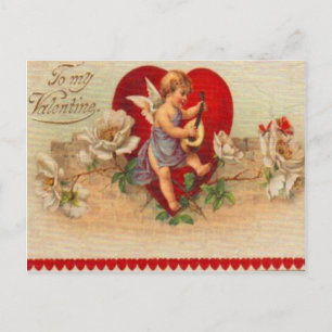Carte de Saint-Valentin victorienne vintage rétro