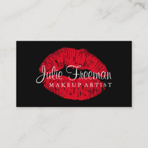 Carte de salon pour artiste de maquillage à lèvres