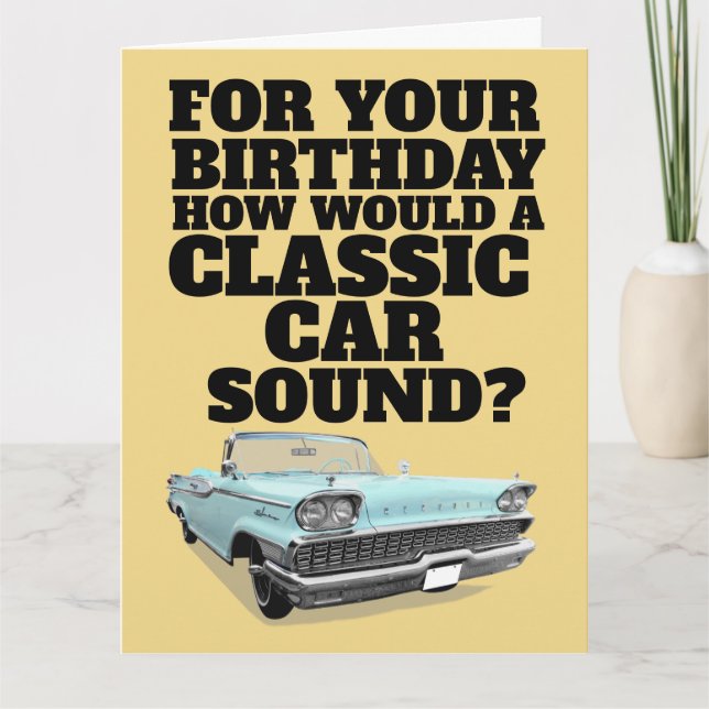 CARTE DE SALUT D'ANNIVERSAIRE CLASSIQUE (Devant)