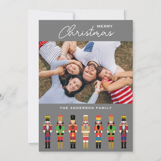 CARTE DE SALUT NUTCRACKER DE NOËL ROUGE (Devant)