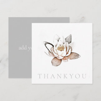 CARTE DE SALUT PLAT : MERCI : LOTUS BLANC