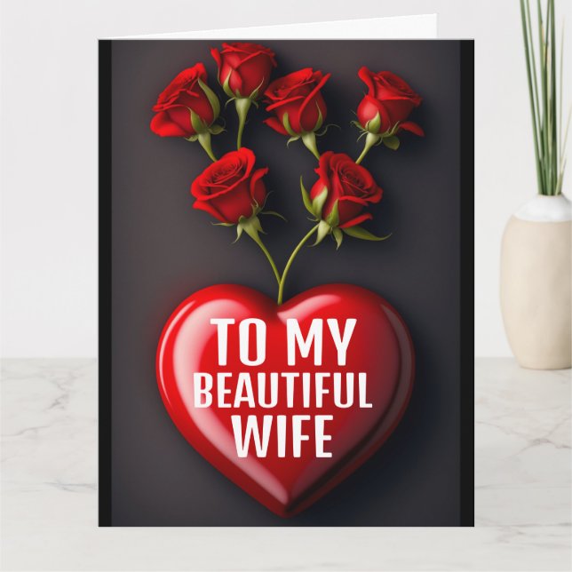 CARTE DE SALUT ROMANTIQUE ROSE (Devant)