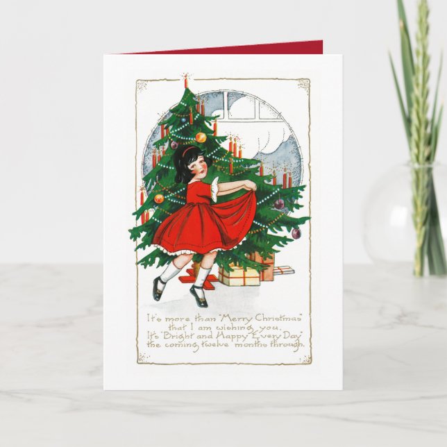CARTE DE SALUT vintage MERRY CHRISTMAS (Devant)