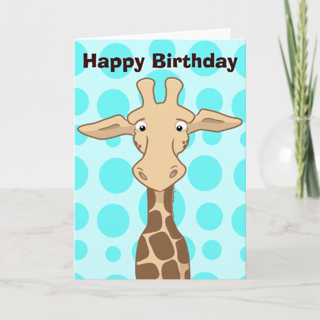 Carte de salutation girafe (Devant)