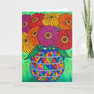 Carte de salutation/note de fiesta de Zinnia