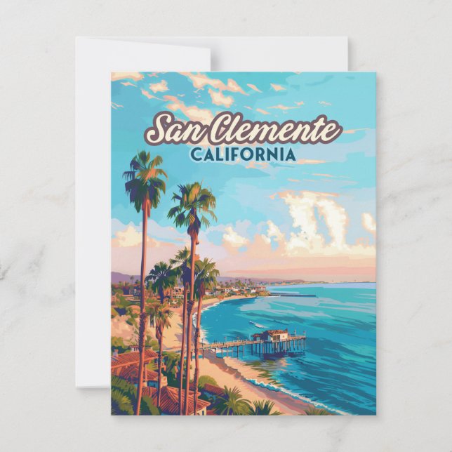 Carte de San Clemente Californie Plage Comté d'Ora (Devant)