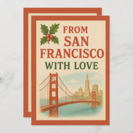Carte De San Francisco Avec Amour Personnalisé Noël
