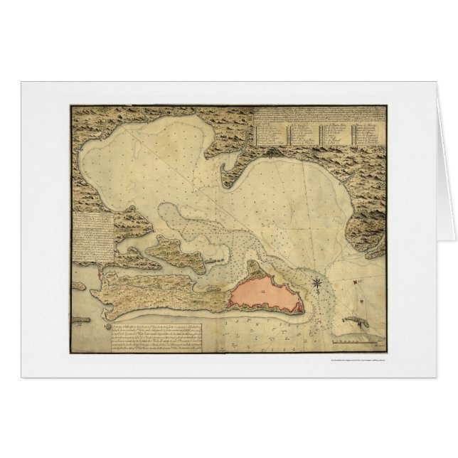 Carte de San Juan, Porto Rico 1785 (Devant horizontal)
